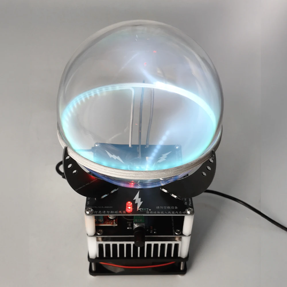 Toroidal Plasma Ring Generator, Inert Gas Glowing Ion Sphere, Plasma Globe Scientific Experiment Desktop Display Ornament