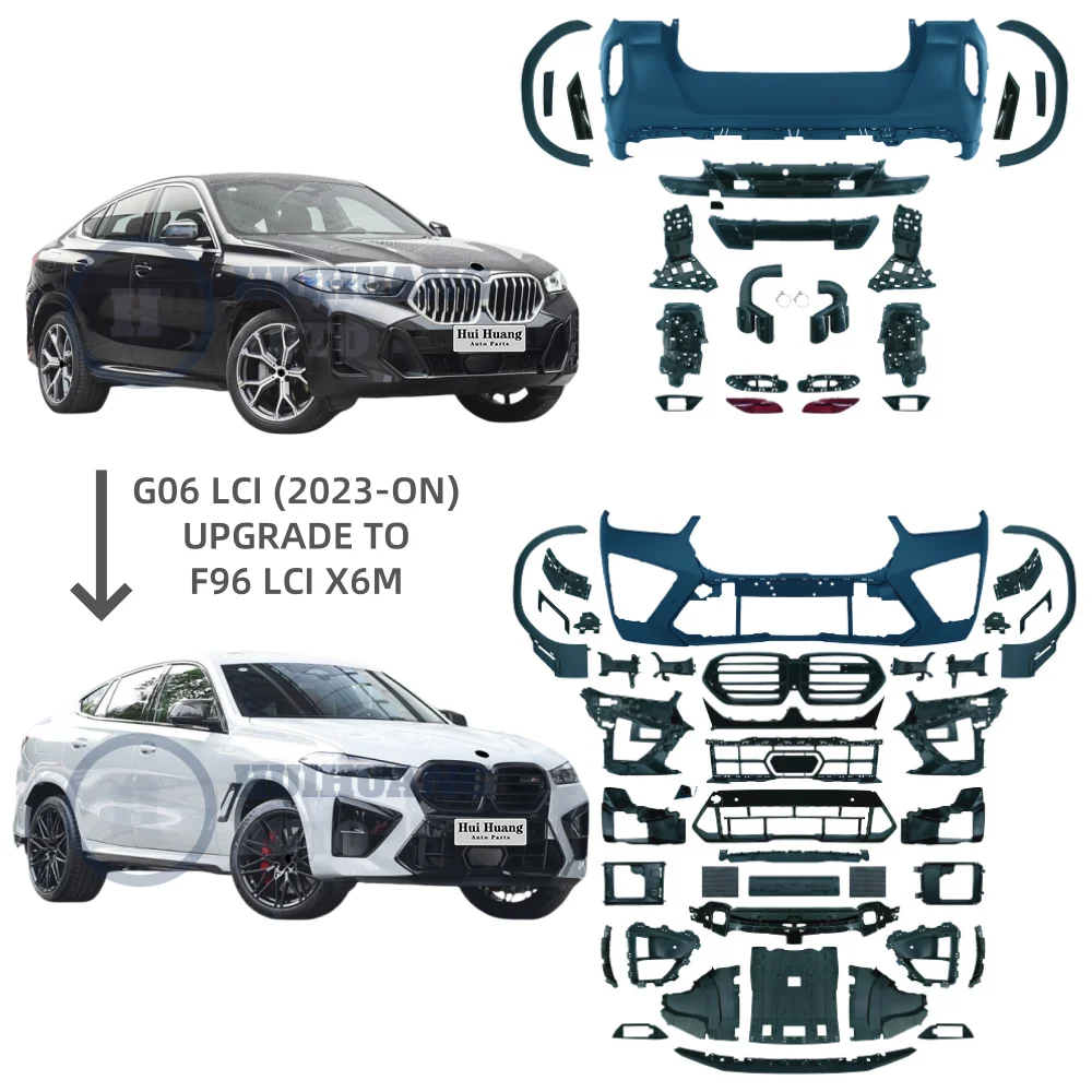 Durable High Quality Auto Parts Bodykit for  X6 G06 LCI 2023-2025 Facelift to 2023 G06 LCI X6M Style Decoration Front Bumper