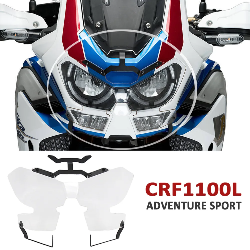 

Acrylic Headlight Guard Transparent Head Light Protector For Honda Africa Twin CRF1100L Adventure Sports 2021 Front Lamp Cover