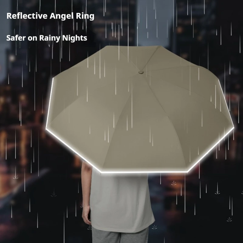 Large-Size C-Type Vehicle Mounted Automatic Umbrella Wind Resistant Double-Layer Color Matching Reverse Long Handle for Rainstor