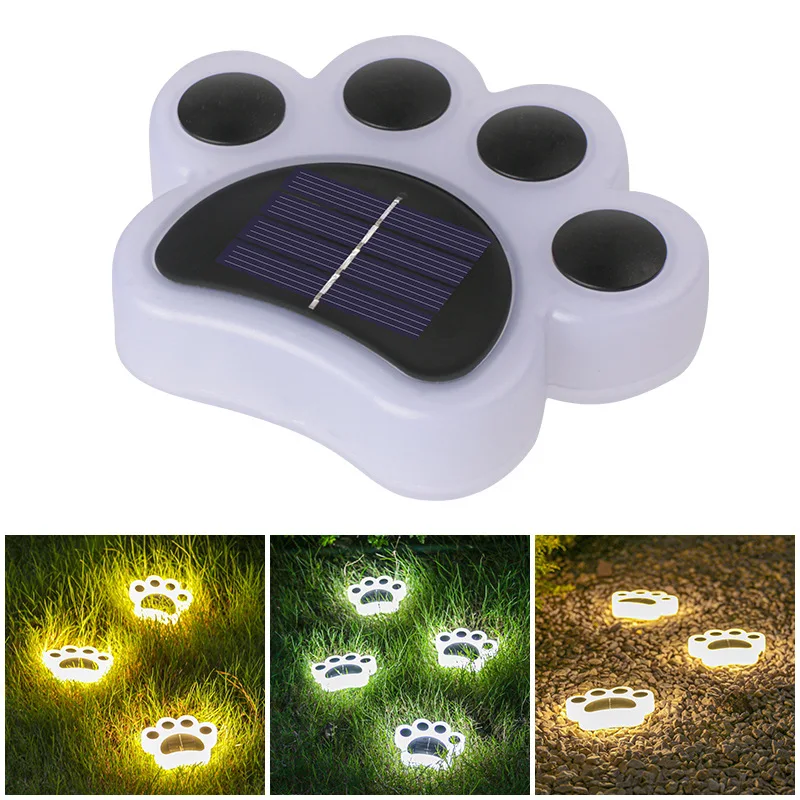 1Pc Solar Cat Claw Buried Light Outdoor Waterproof Light Courtyard Garden Layout Villa Decoration Lawn Light Camping Equipment