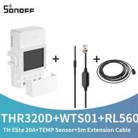 16/20A SONOFF TH Elite Origin Wifi Temperature Humidity Monitor Controller Switch With THS01/WTS01 Sensor Diy Smart Thermostatic