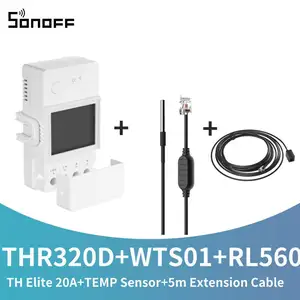 16/20A Sonoff Th Elite Origin Wifi Temperatura Humedad Controlador Controlador Controlador Con THS01/WTS01 Sensor DIY Smart Thermostatic 8 mejores ventas sonoff th - №2