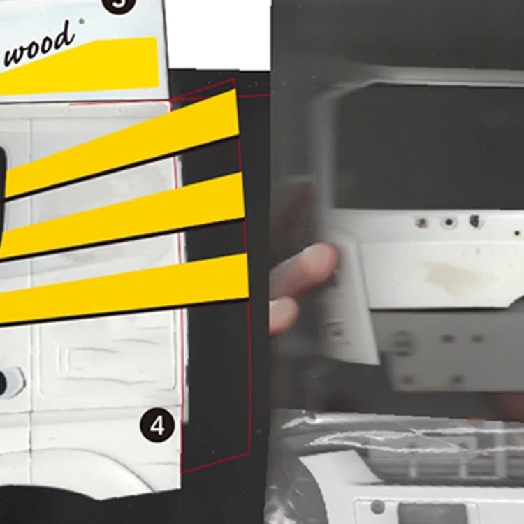 จําลองทาสีสติกเกอร์สําหรับ 1/14 Tamiya RC รถบรรทุกรถ BENZ 3363 Actros อะไหล่ DIY ของเล่น