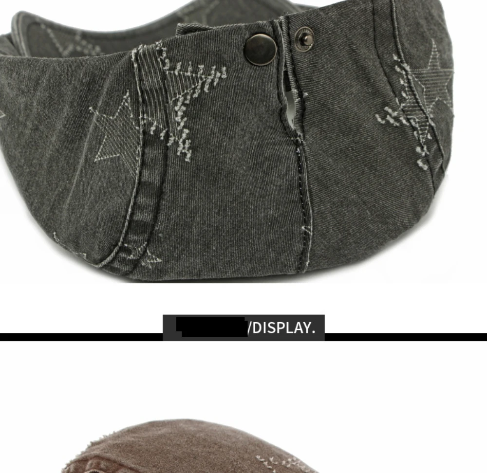 HT5101 Baskenmützen für Herren und Damen 2026 – Neue Stars Ivy Flat Cap für Künstler und Maler, Frühling/Herbst, 100 % Baumwolle – Detail 7