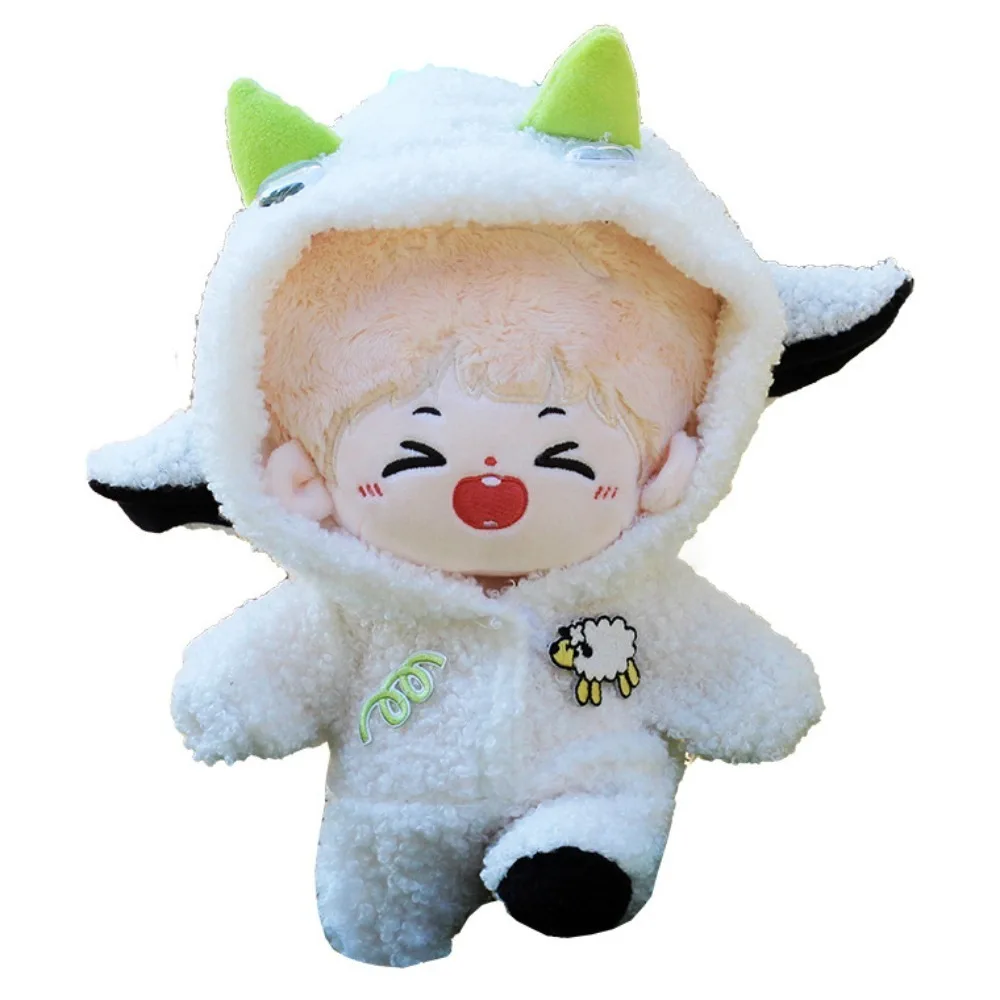 

Suit Animal Jumpsuit 20cm Cotton Doll Clothes Lamb Calf Doll Winter Outfit Plush Mini Plush Dolls Clothes Doll Accessories