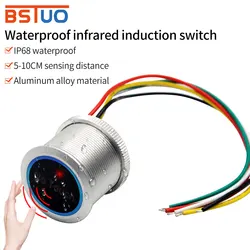 Wasserdichter ip68 Infrarot-Sensorsc halter Kontaktloser Türent riegel ungs knopf mit LED-Anzeige ohne Berührungs ausgang für den Zugang