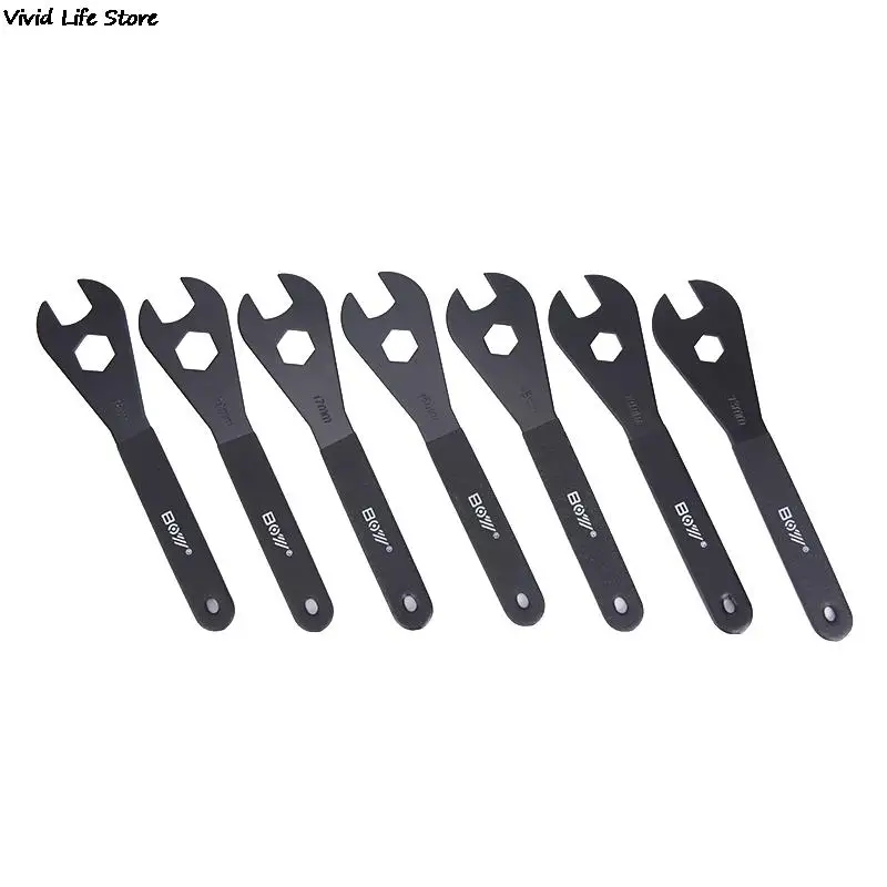 Carbon Steel Bicycle Spanner Wrench Spindle Axle Bicycle Fit for 13mm 14mm 15mm 16mm 17mm 18mm 19mm Cone Bike Repair Tool