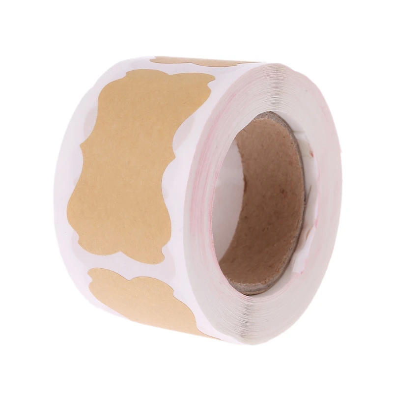 300 peças etiqueta vintage branco kraft adesivo vedação artesanal para bolo presente assando S