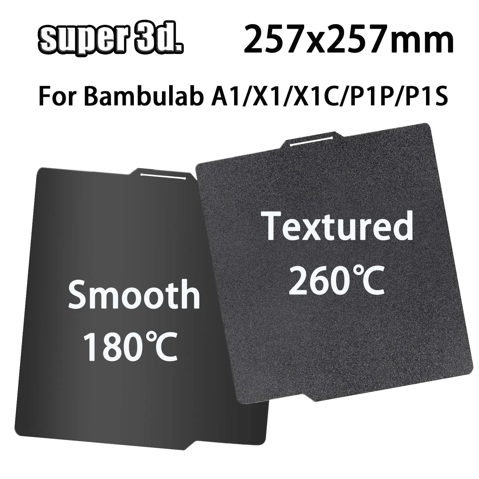 Bambulab Build Plate 257x257 PEI PEO H1H Plate For Bambu lab X1C P1P P1S A1 3D Printer Heatbed Spring Steel Sheet Bambulabs Part