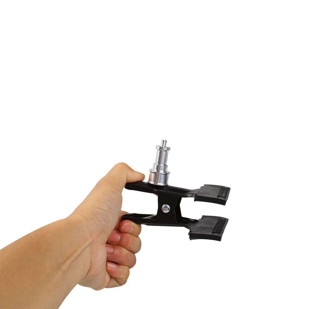 Multifunctionele Studio Clip Mount met 1/4 "3/8" Mannelijke Stud Spigot voor Fotografie Studio, Super Klem voor Ronde Pijp Platte Oppervlak