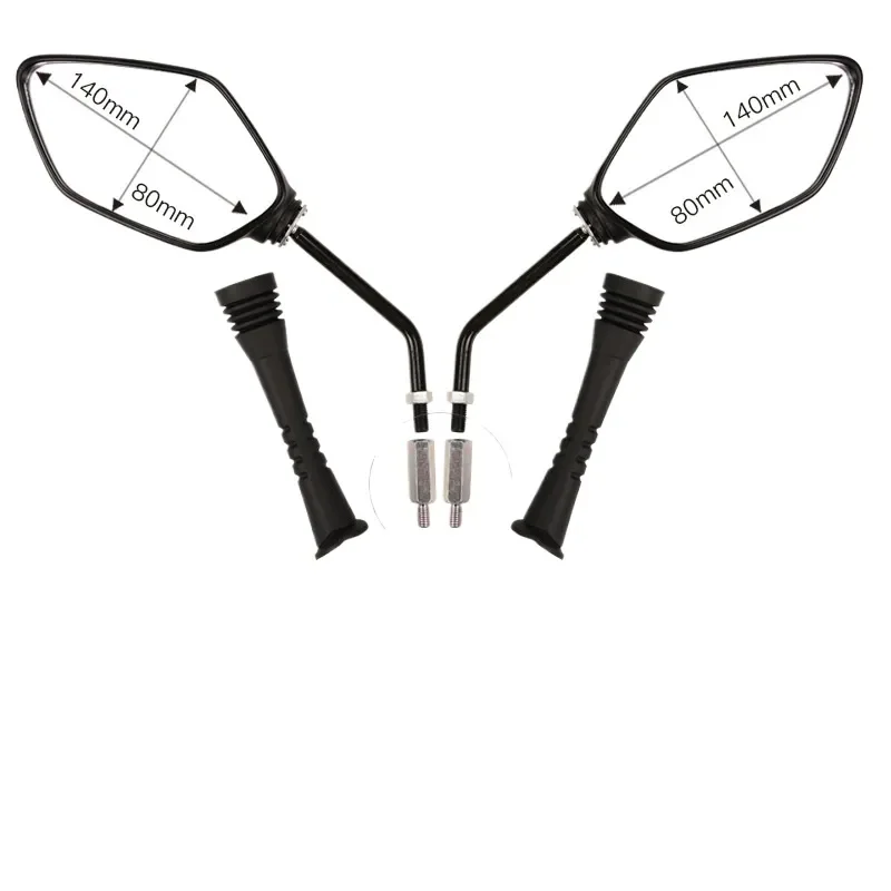 Motorcycle Rearview Mirror Reflector Compatible with Haojue HJ100T-7E 7F Xizhixing National IV Scooter Replacement Parts