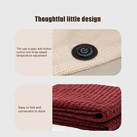 Portable Heated Shawl 3 Levels USB Heated Shawl With Zipper Office Electric Blanket For Camping Office Outdoor Travel Bedroom