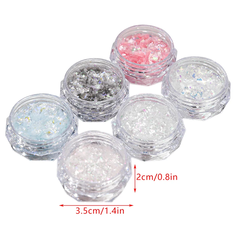 Opale rose néon scintillante 6 couleurs, brocart nuage à haute brillance, miroir d'illusion rose, décoration faite à la main, accessoire de paillettes pour ongles