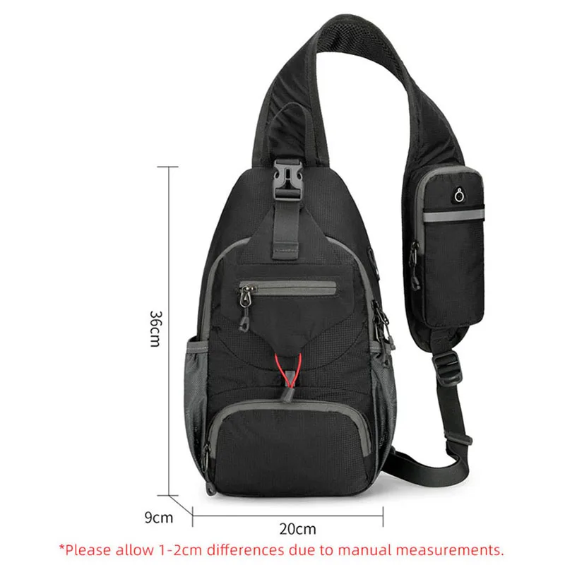 Men Chest Bag Running Jogging Molte Phone Pouch Belt Bags Multifuctional Outdoor Bags Men Chest Pack Shoulder Sling Backpack