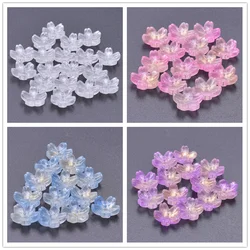 50pcs/Lot Glass Materials Flower Bead Caps For Jewelry Making Supplies DIY Crafts Bead End Vintage Accessories Handmade Earrings