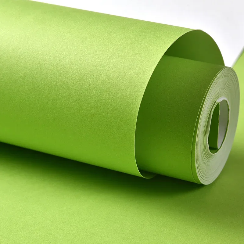 Solid Color Non-woven Bedroom Living Room Wallpaper Simple Plain Color Hotel Hotel Decoration Dark Green Gray Wallpaper