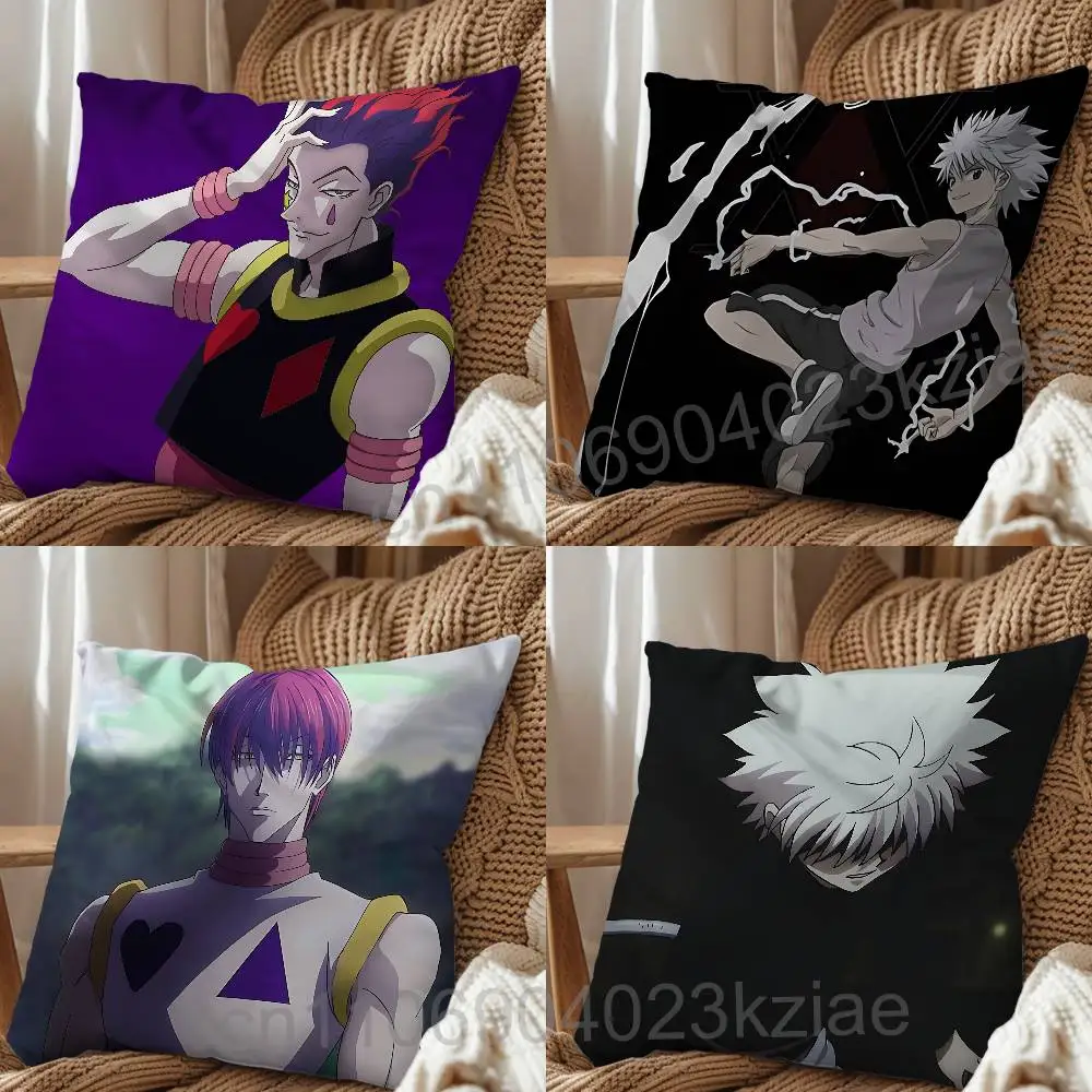 Hisoka Killua Zoldyck Hunter Cushion Cover Suitable For Sofa Car Bedroom Office Cushions Decorative Pillow Case