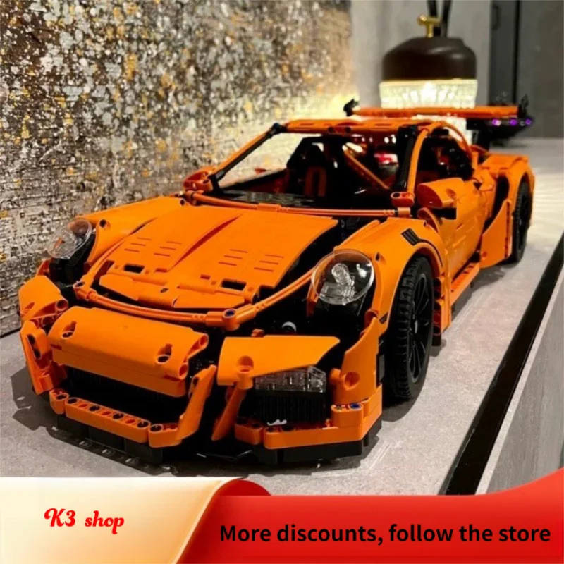 

2704PCS Porsche911Sports CarGT3Racing Car Model Building Blocks Boys Toy Gift