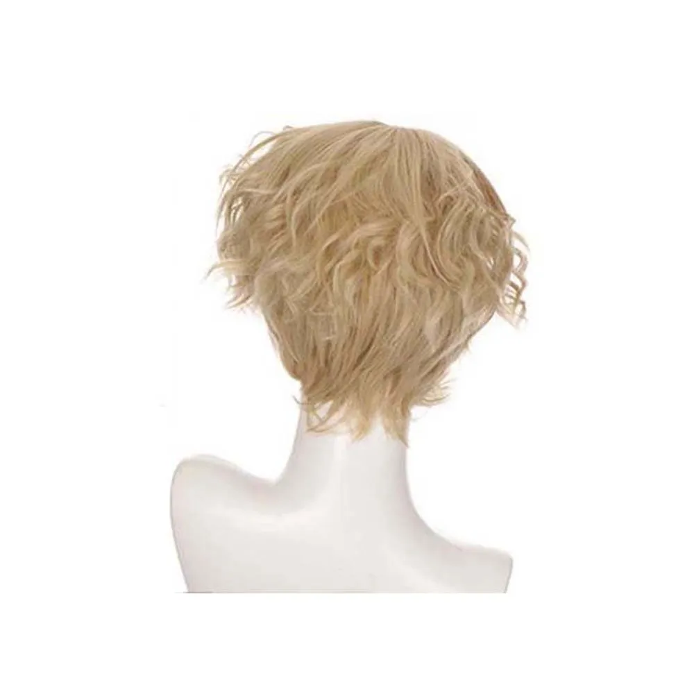 Synthetic Short Wig Black Blonde Brown False Hair Cosplay Anime Costume Party Wigs for Man High Temperature Fiber