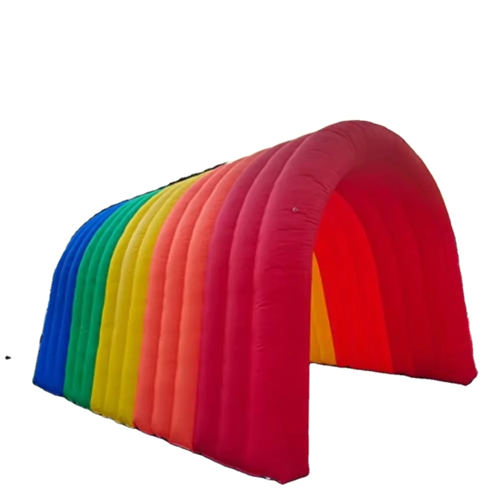 2026 Outdoor Waterproof Rainbow Inflatable Tunnel Arch Tent with Customizable Size for Sports Events & Advertisingpromote sales
