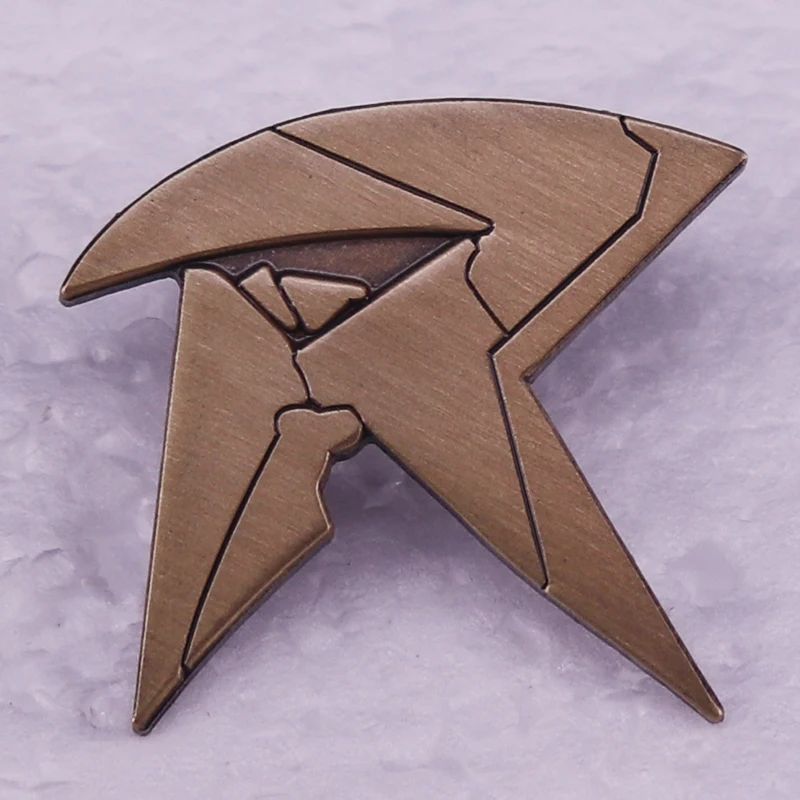 엠블럼 R 로고 에나멜 핀 빈티지 브로치 코스프레 배지 쥬얼리