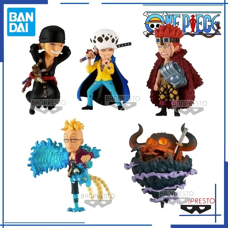 Bandai Original figura de Anime de una pieza WCF Wano país la isla de los fantasmas Vol4 figuras de acción de juguete Zoro modelo regalo para niños