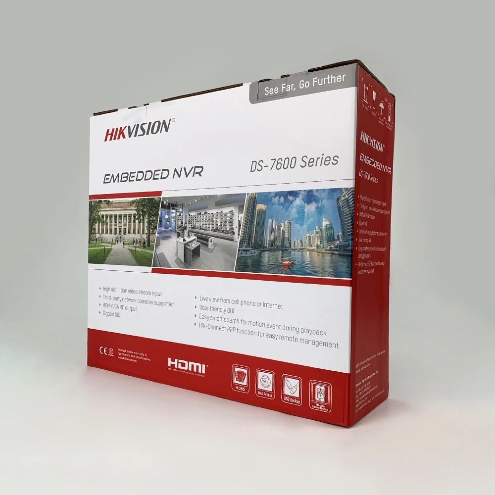 Hikvision perekam Video jaringan iDS-7608NXI-I2/8P/X AcuSense 8ch POE 4K pengenalan wajah P2P NVR