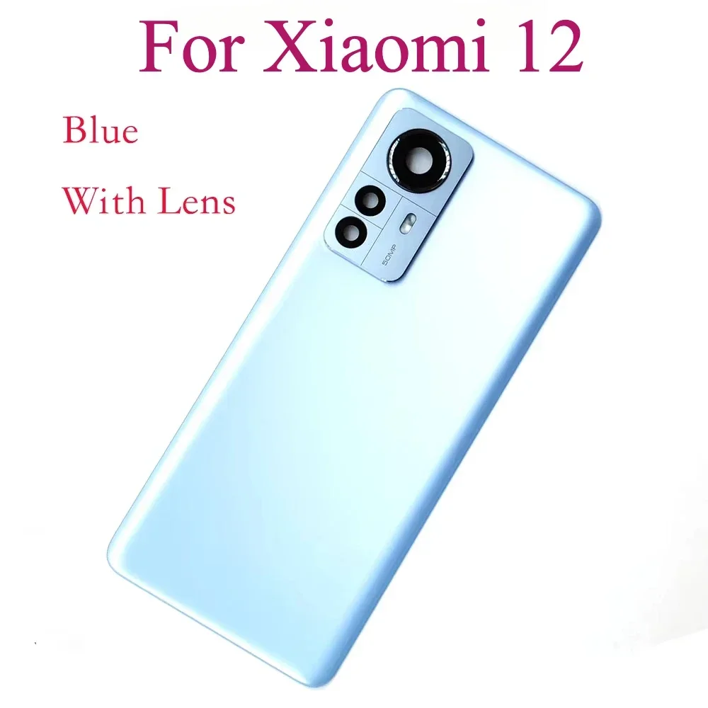 Back Cover Glass For Xiaomi 12 Battery Cover Housing Door Cases For Xiaomi mi12 Back Cover with Camera lens and Sticker image 4