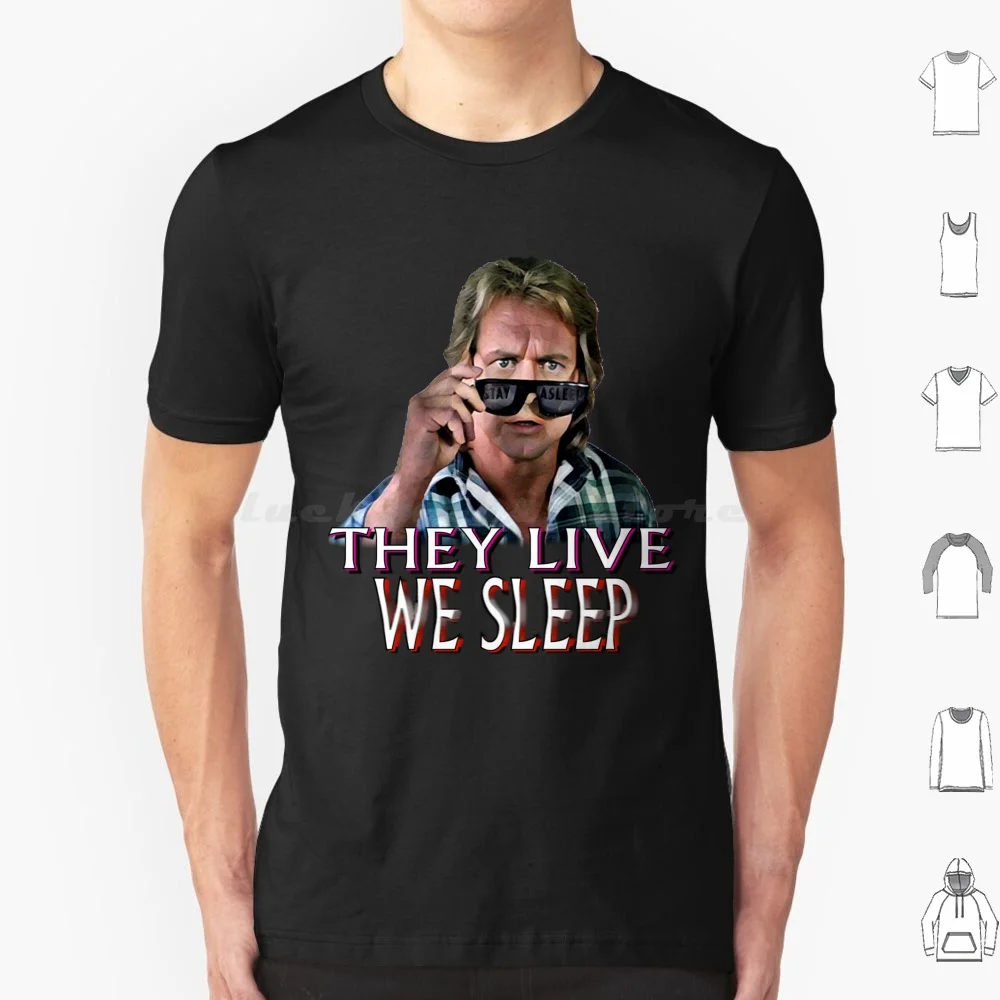 They Live We Sleep T Shirt Big Size 100% Cotton They Live John Carpenter Horror