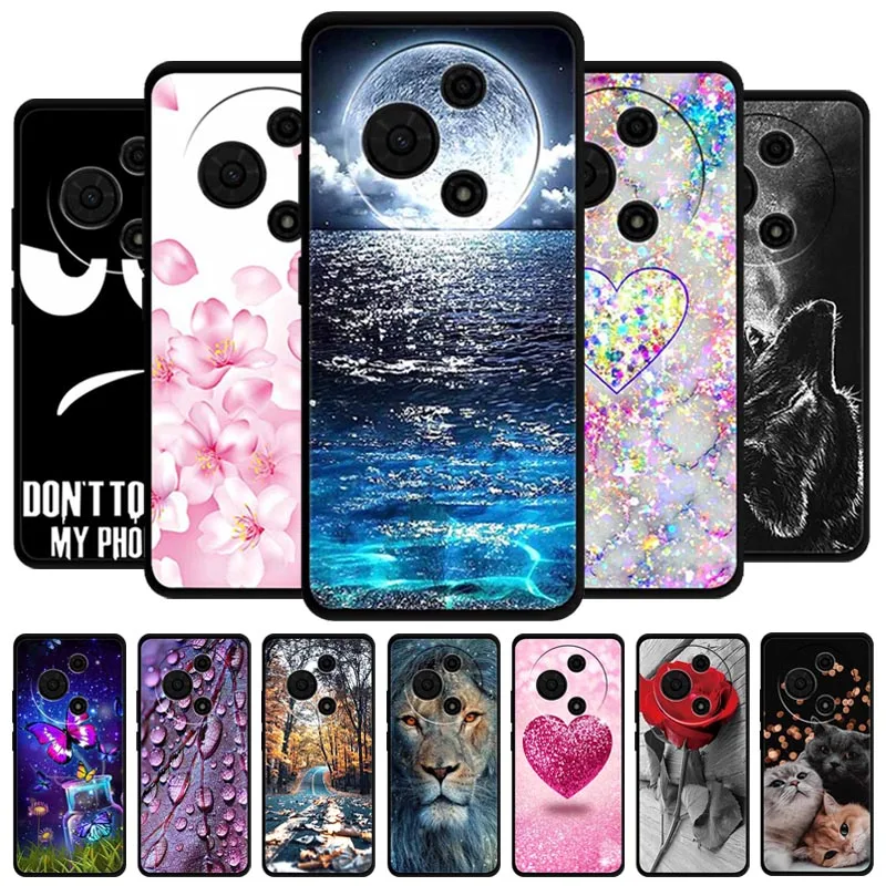 Funda para TCL 605 T517D, Funda Trasera de Silicona TPU Suave y Colorida para TCL605, Funda Negra para Teléfono, Hermosa Funda para TCL 605
