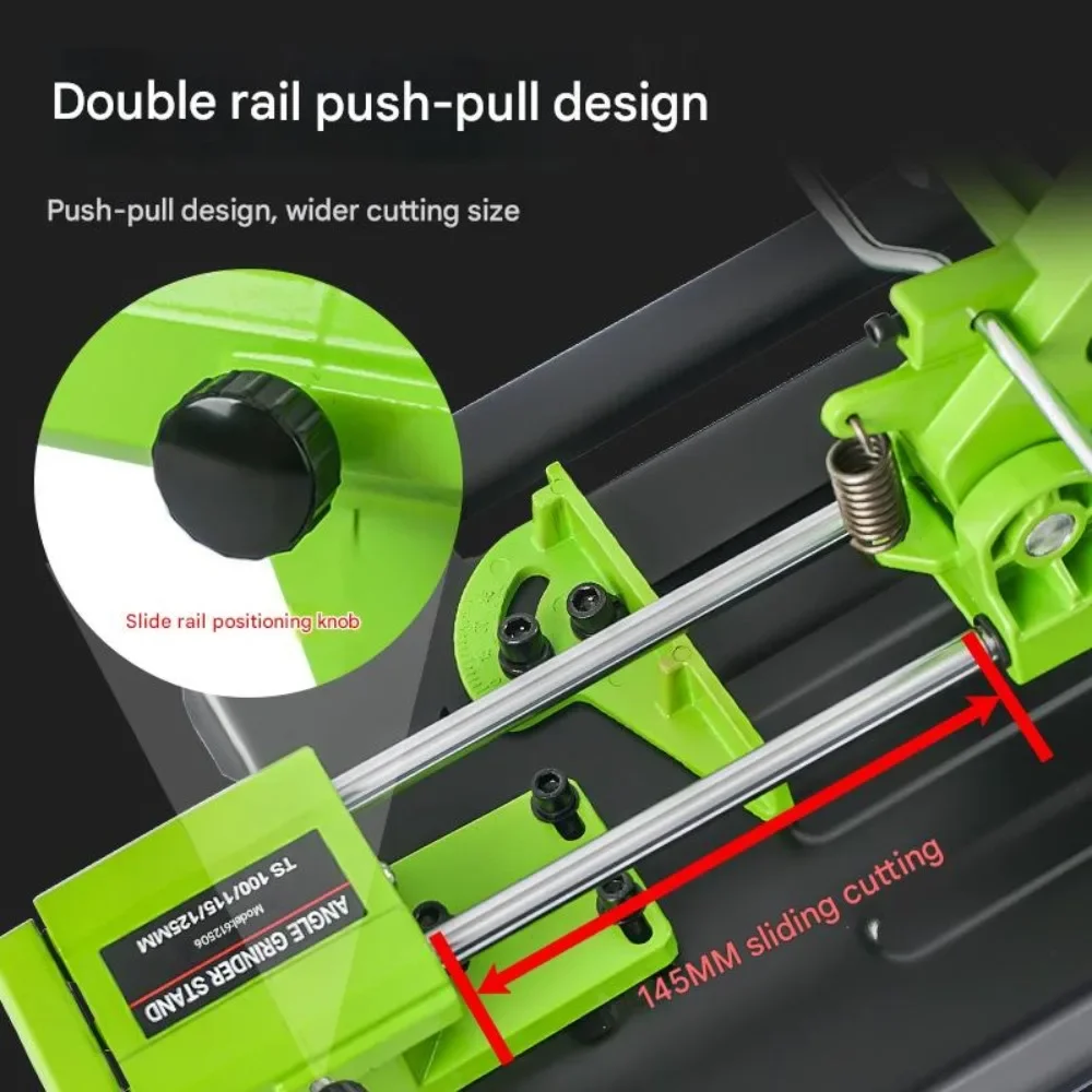 Angle Grinder Bracket Sliding DIY Cutting Machine Bracket Iron Base Suitable for 100-150 Type Angle Grinder Only Bracket