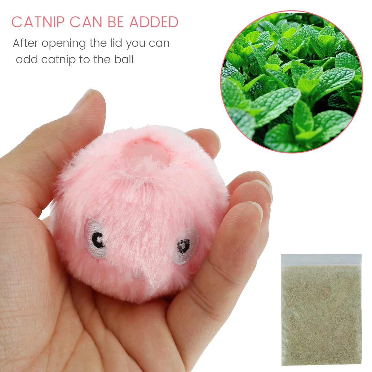 Cat Toys Balls Smart Cat Toys Interactive Ball Plush Electric Catnip Training Toy Kitten Touch Sounding Pet Product Squeak Toy