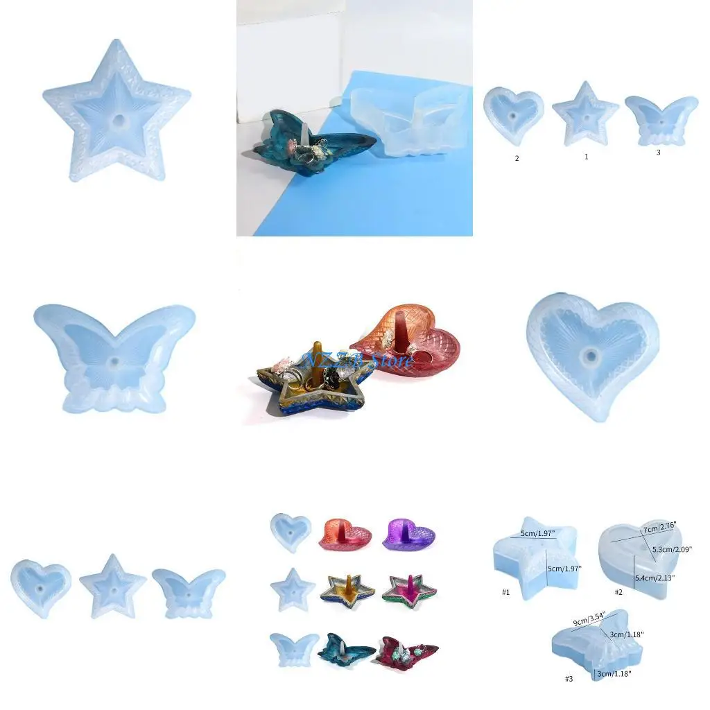 

T21F Valentines Day Love- Butterfly- Storage Box Silicone Resin Mold for Home Decor