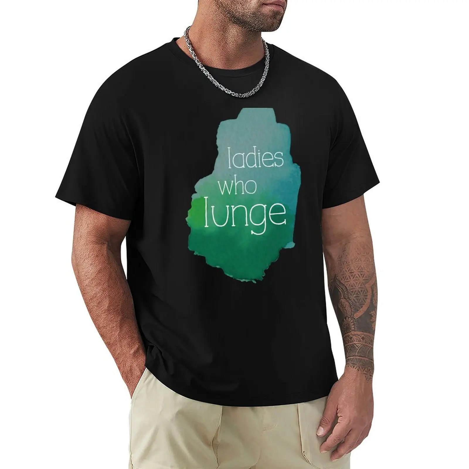 Ladies Who Lunge T-Shirt Large Size Loose Casual Tee