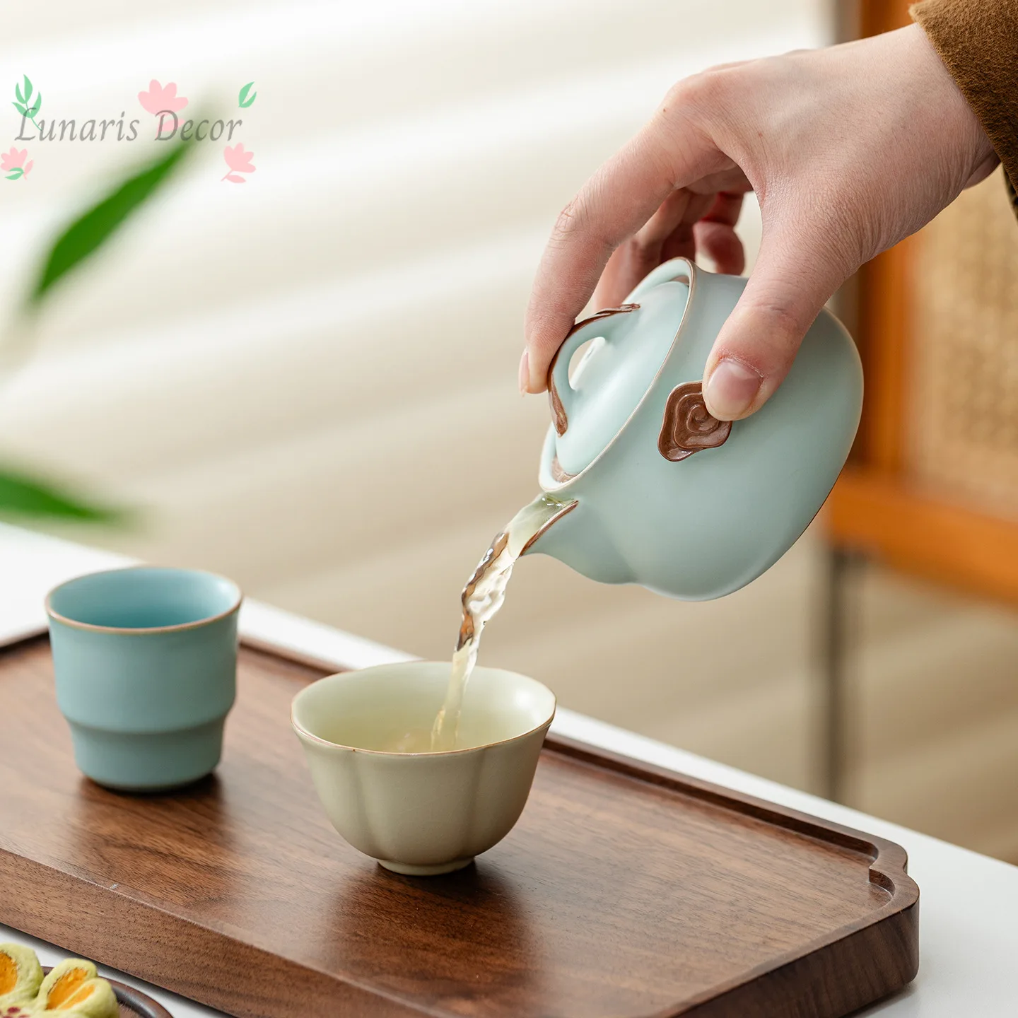 Guochao Forbidden City merchandise Ru kiln tea set gift set Business company annual meeting gift