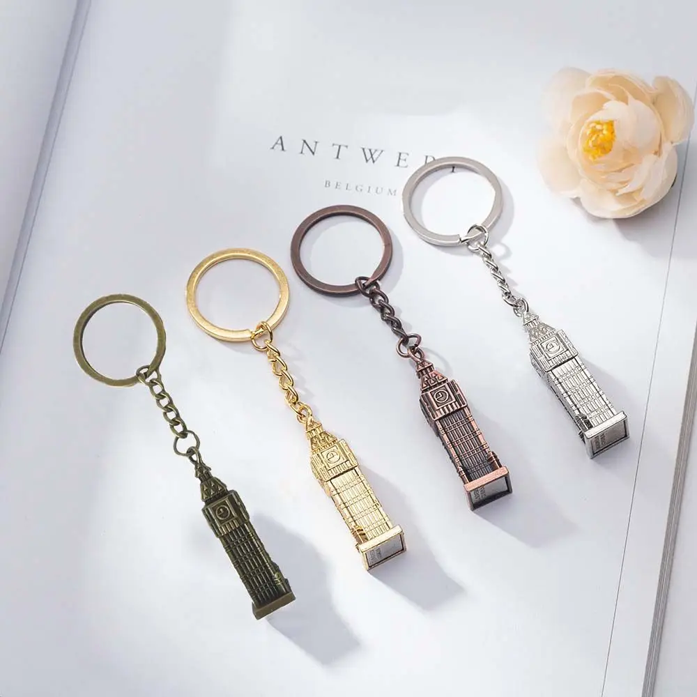Small Festival London Men Big Ben Clock Women Key Holder Metal Key Ring Keychain