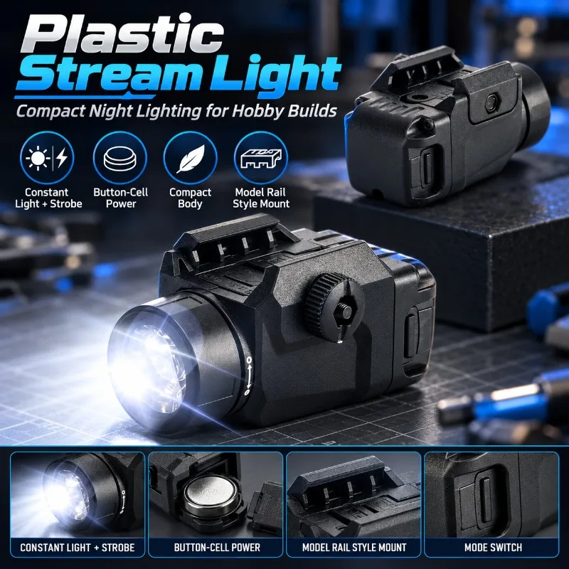 Under Rail Stream Light Plastic Model Light Night Strobe Hobby Accessory