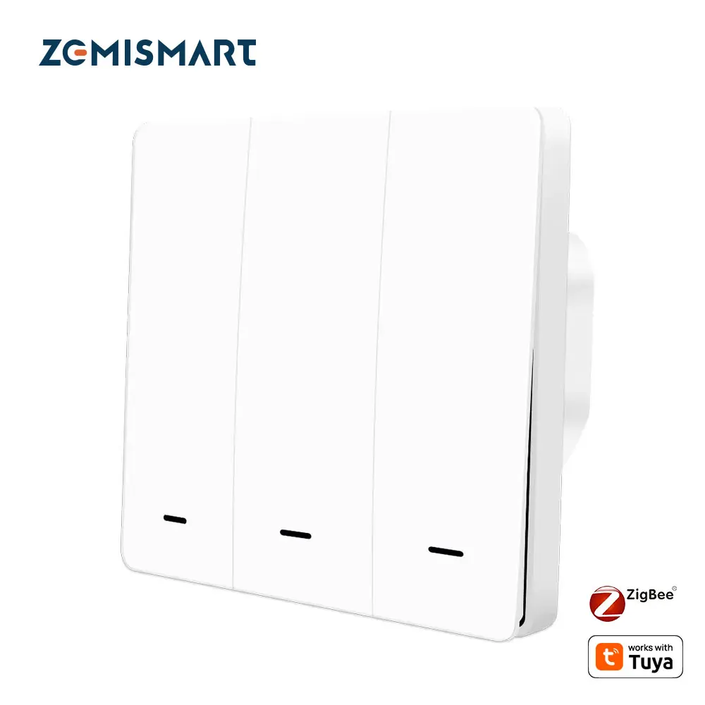 Zemismart 지그비 3.0 EU 푸시 스위치, 1 갱 벽 조명 스위치, SmartThing 허브 앱 폰과 호환 가능
