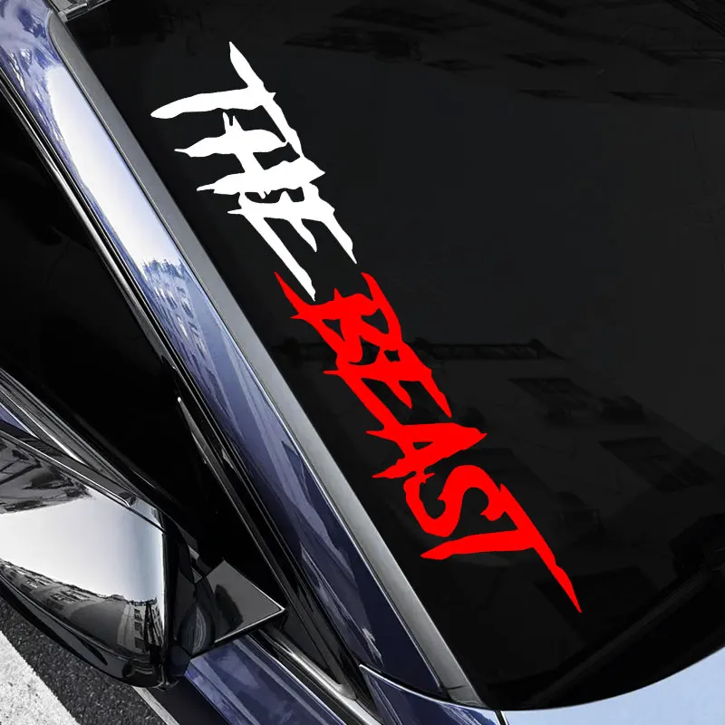 

1PC THE BEAST Car Stickers Waterproof for DIY Auto Front Windshield Hood Vehicle Window Universal Decorative Vinyl Decals