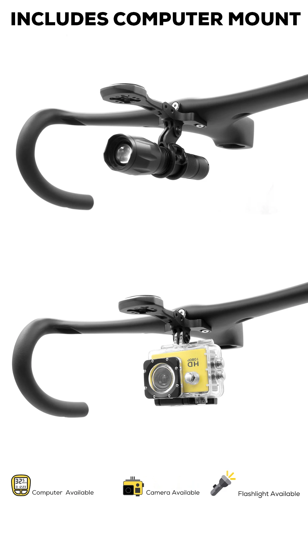ULLICYC T4 ULTRA Rennrad-Lenker aus Vollcarbon mit integriertem Kabelzug, Cockpit für 360mm-380mm mit Halterung – Detail 16