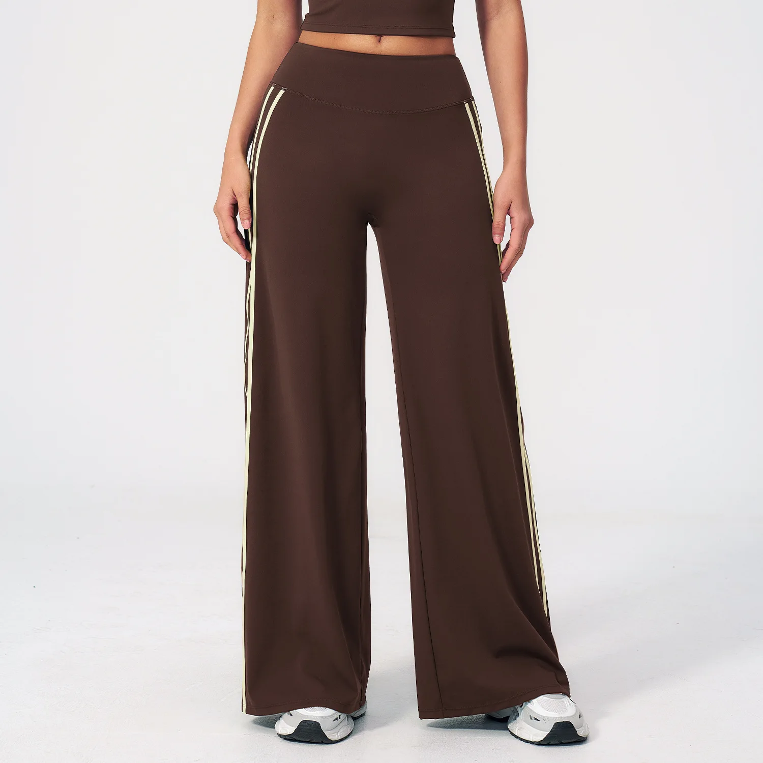 

New Women Straight-Leg Sports Pants Gym Soften Clothing Naked Feeling Compression Wide Leg Yoga Leggings Pilates Fitness Tights