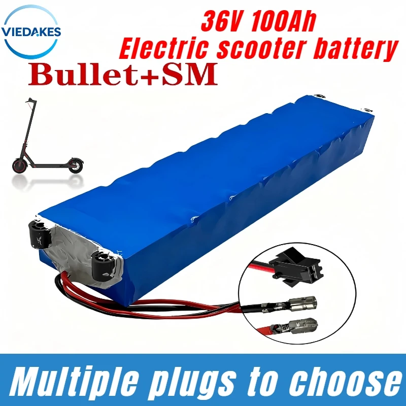 batteria monopattino elettrico 36v 100Ah with multiple plugs xt30-jst, xt60-dc, xt60-sm to choose