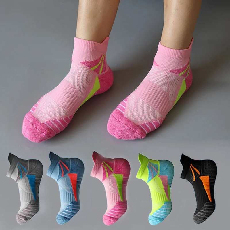 Socks Woman Running Short Socks Advanced Sports Socks Looped Back Color Socks Compression Calcetines Ciclismo Hombre Cycling