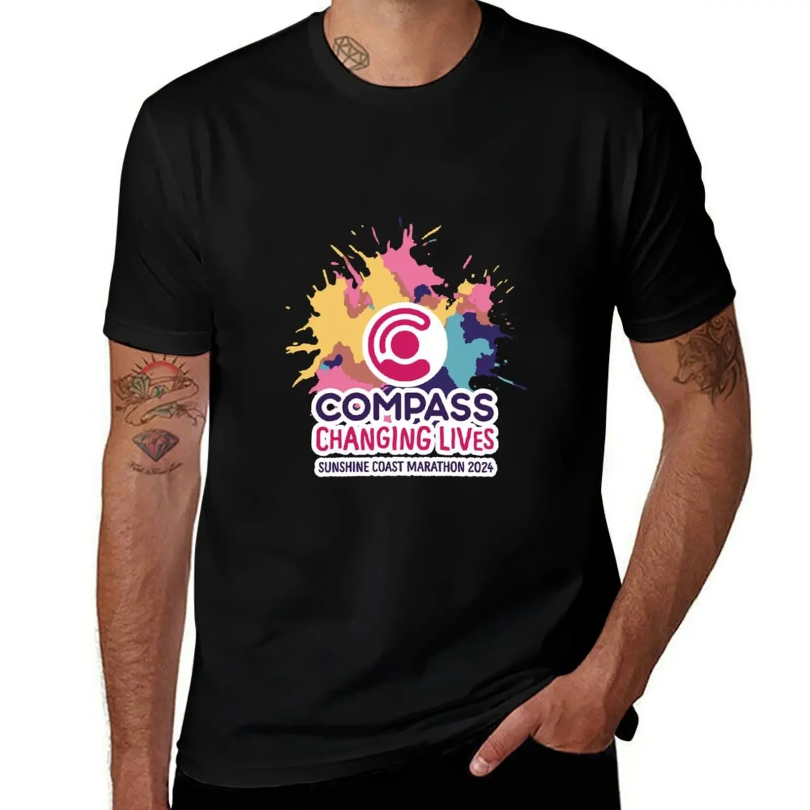 SUNSHINE COAST MARATHON 2024 - COMPASS LOGO T-Shirt plain anime t shirts animal prinfor boys t shirts for men