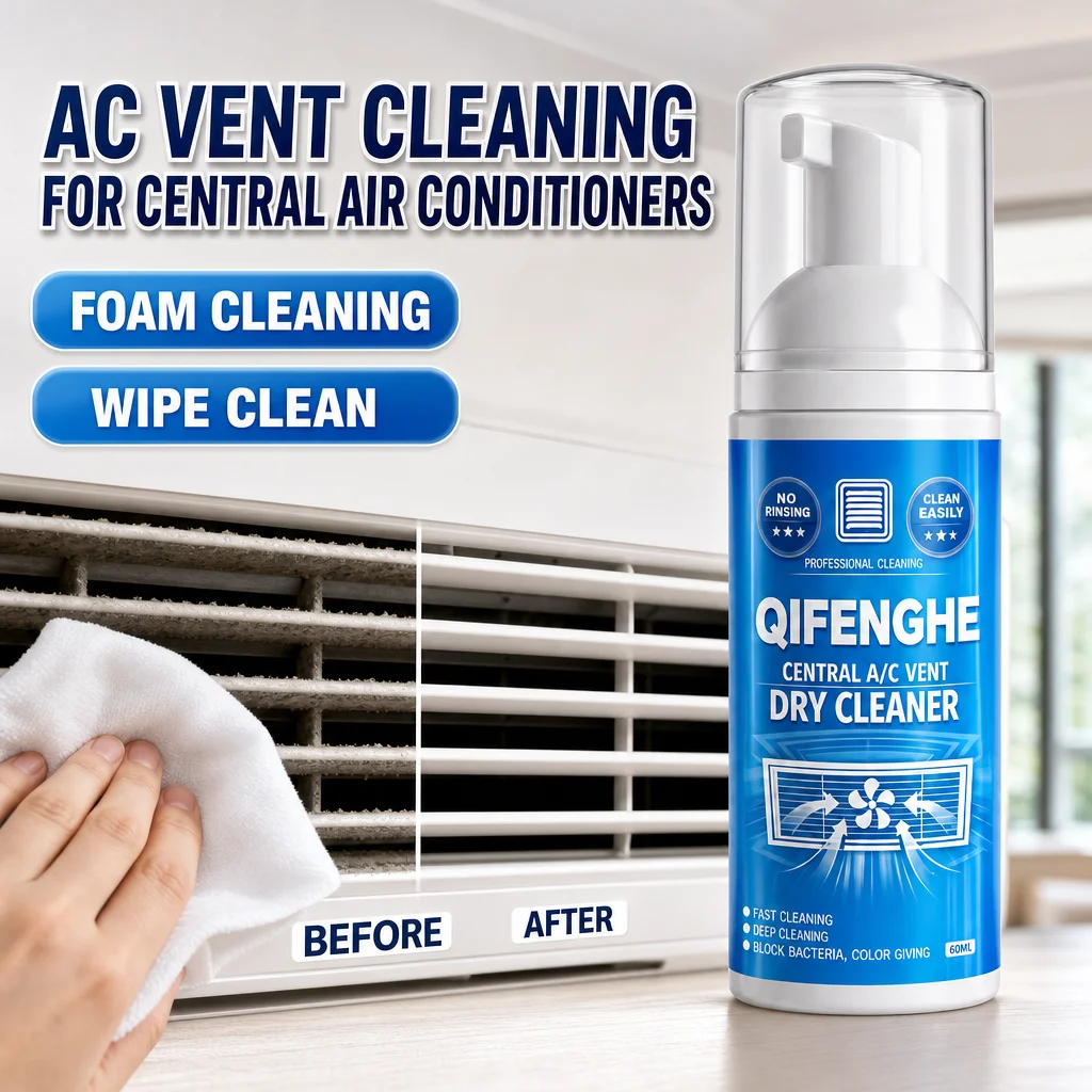 Central AC Vent Dry Cleaner, Foam Cleaning No Rinsing, Fast Deep Clean for Air Conditioner