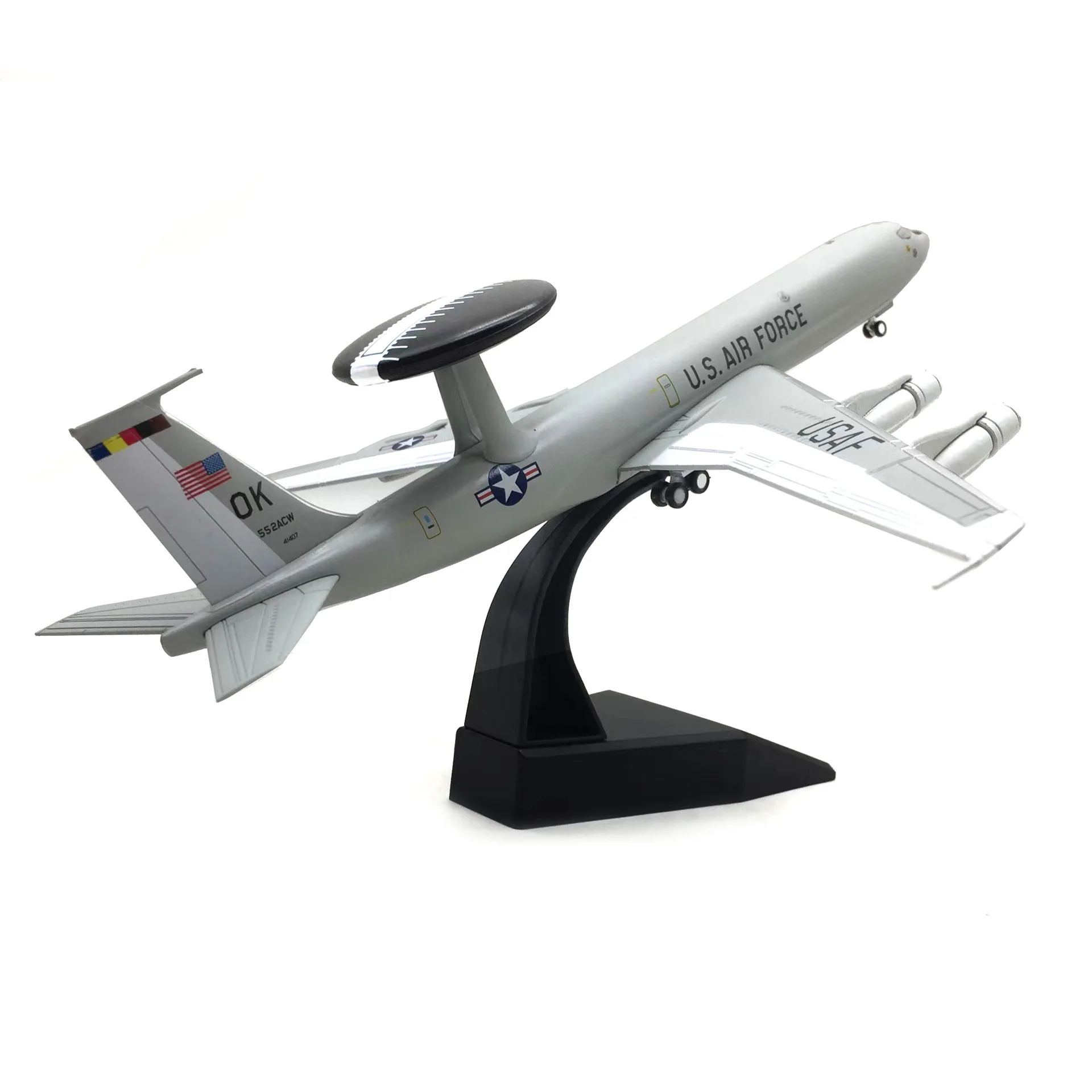 1/200 model pesawat terbang logam paduan AWACS E-3 Mediterania AS dengan E-3 pesawat peringatan dini