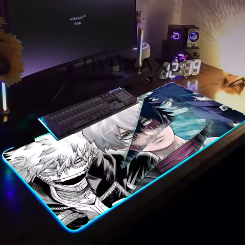 Cool Dabi Mouse Pad MousePad 900x400 My Hero Academia Dabi Gaming Accessories Deskmat Desk Mat Office Pads Pc RGB Large MausePad