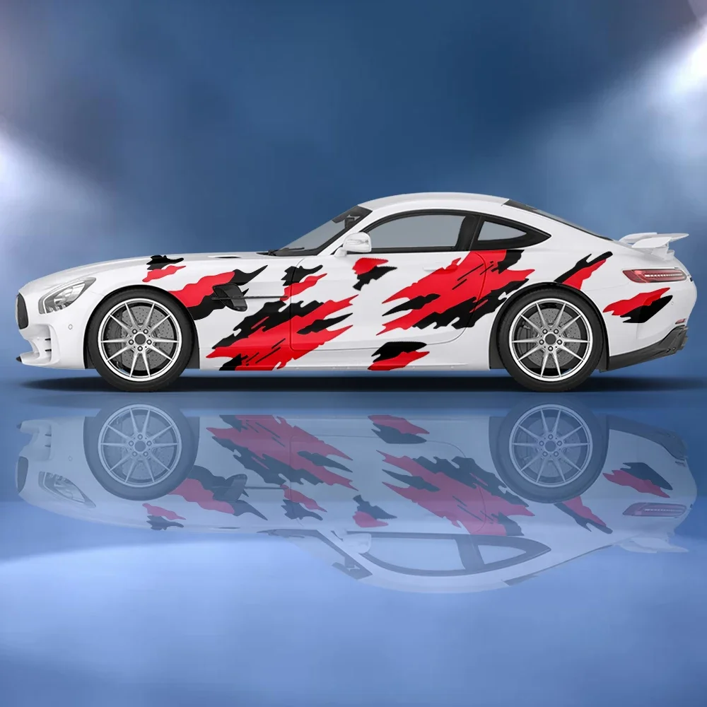Camouflage Drawing Graphics Car Side Sticker Vinyl Paper Motorsport Paint Accessories Suitable for Car Truck Suv Car Decals