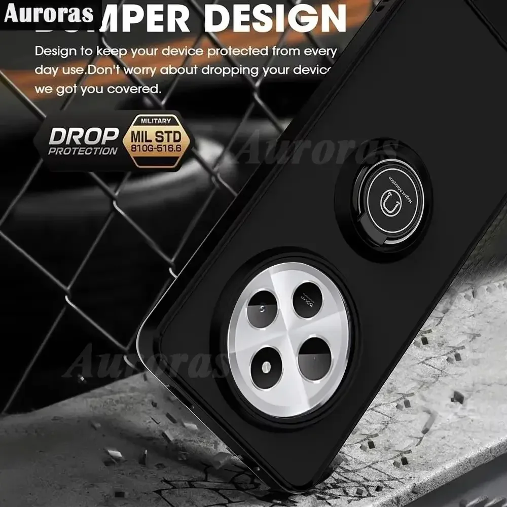 For Redmi 14C 14 13C 4G Case With Ring Skin Friendly Colorful Border Matte Shell For Redmi 13C 13 14C Redmi 4G Hard Back Casing